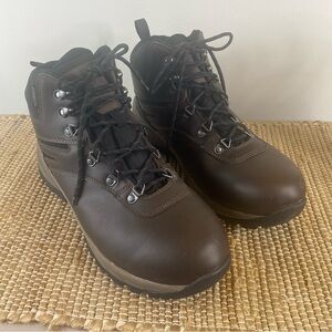 Men’s Eddie Bauer Everett Leather Waterproof Hiking Boots in Brown Size 13